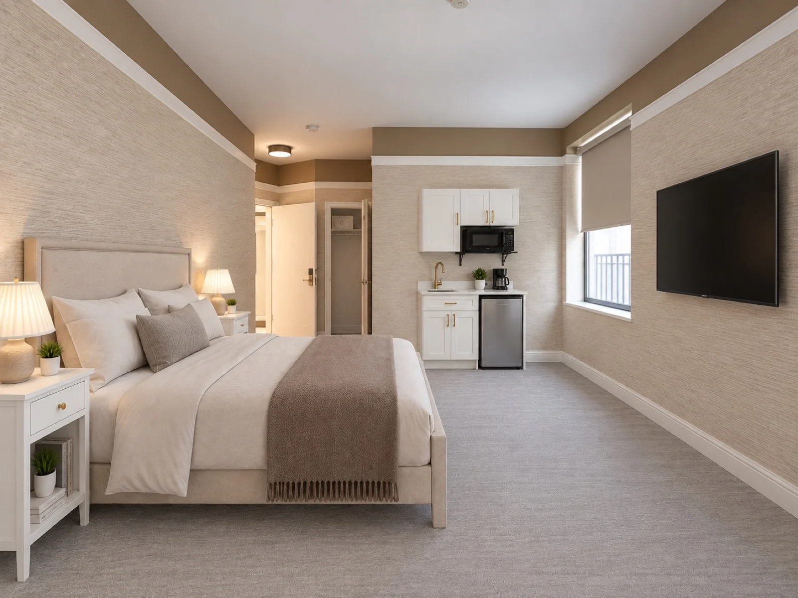 Private room with private bathroom in Midtown – Utilities included