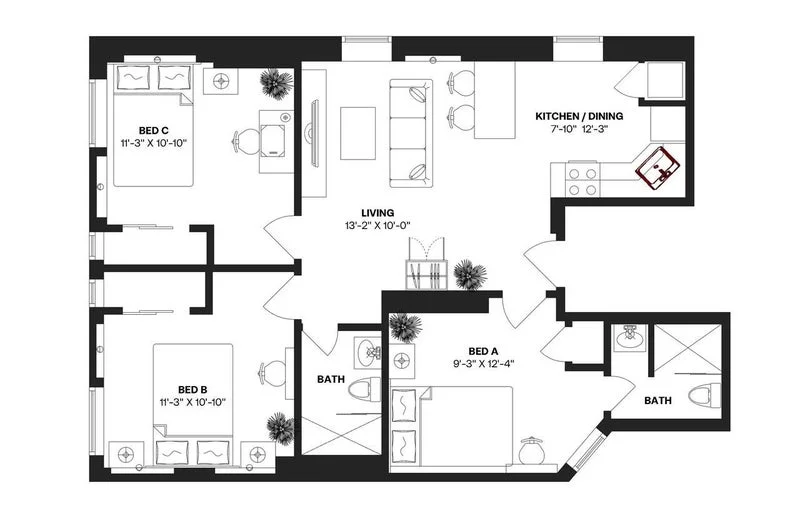 Private room with shared bathroom in Upper West Side – Furnished, photo 5
