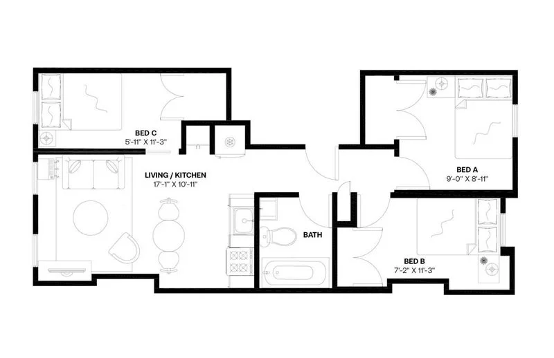 Private room with shared bathroom in Upper East Side – Furnished, photo 5