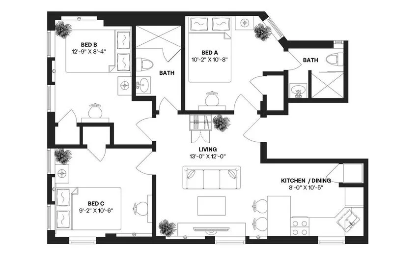 Private room with shared bathroom in Upper West Side – Furnished, photo 5