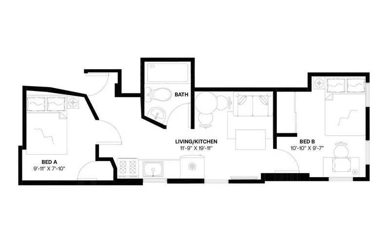 Private room with shared bathroom in Midtown – Furnished, photo 4
