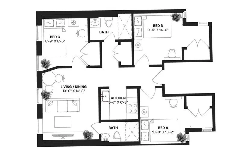 Private room with shared bathroom in Upper West Side – Furnished, photo 5